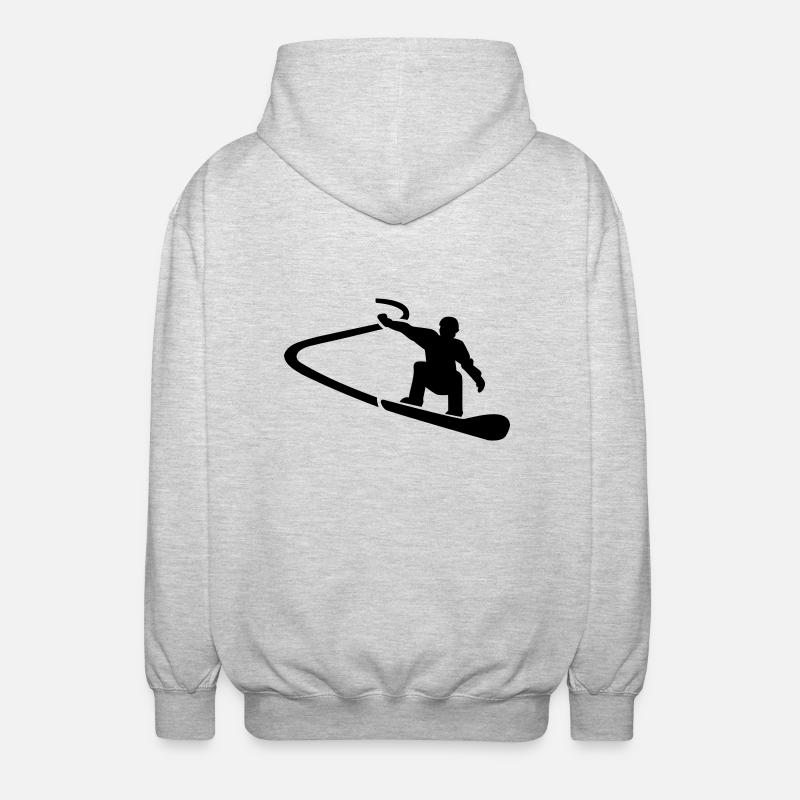 Snowboard - Veste à capuche unisexe - gris clair chiné