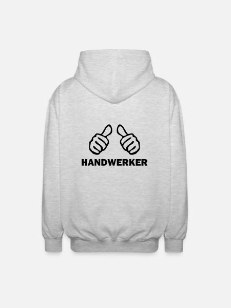 handwerker - Unisex Kapuzenjacke - Hellgrau meliert