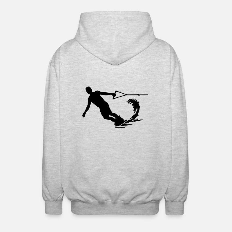 Wakeboard - Unisex Kapuzenjacke - Hellgrau meliert