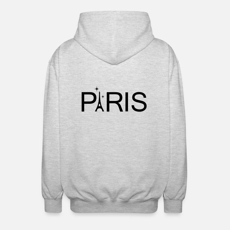 Paris - Veste à capuche unisexe - gris clair chiné