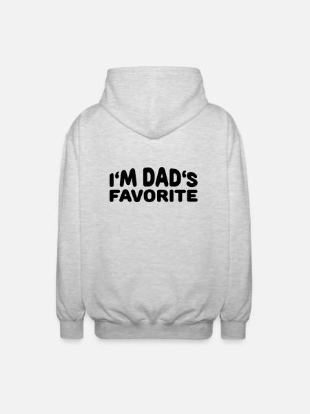 I'm Dad's Favorite - Unisex Kapuzenjacke - Hellgrau meliert