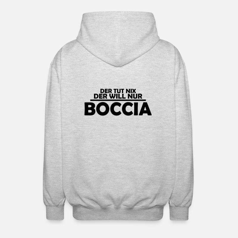 boccia - Unisex Kapuzenjacke - Hellgrau meliert
