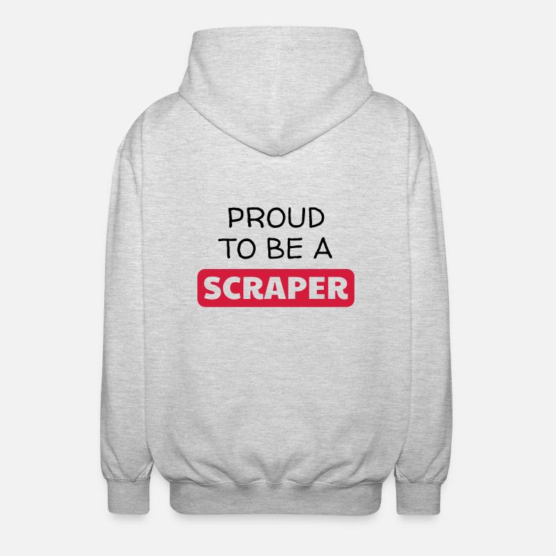 Scrapbooking / Scraper / Scrapeuse / Schaber - Unisex Hooded Jacket - light heather grey