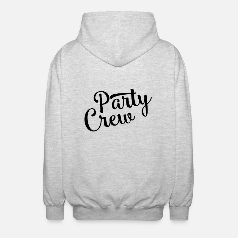 party crew design - Unisex Kapuzenjacke - Hellgrau meliert
