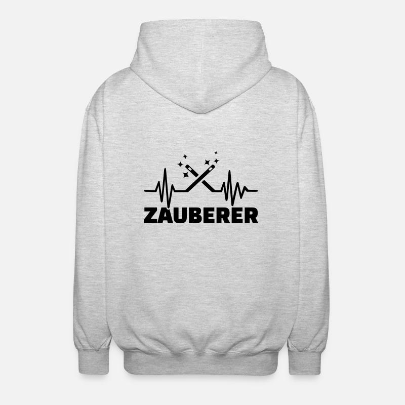 Zauberer - Unisex Kapuzenjacke - Hellgrau meliert