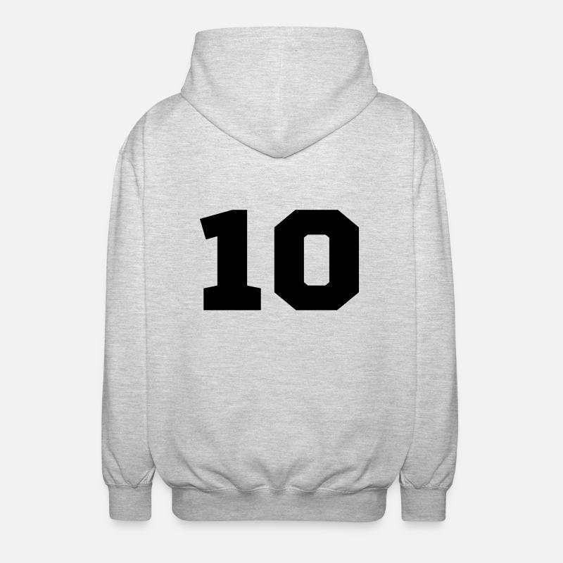 10 - Unisex Kapuzenjacke - Hellgrau meliert