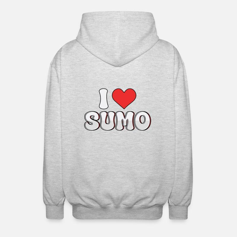 J’adore le sumo - Veste à capuche unisexe - gris clair chiné