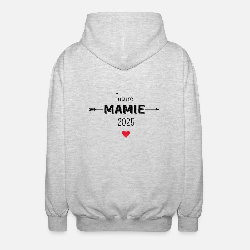 Future mamie 2025 - Veste à capuche unisexe - gris clair chiné