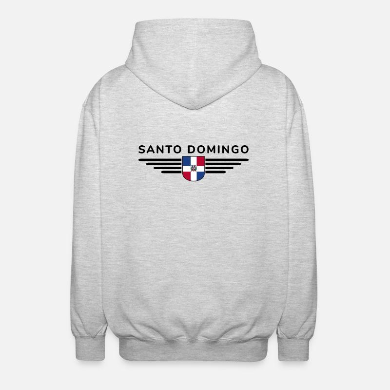 Conception de t-shirt Santo Domingo - Veste à capuche unisexe - gris clair chiné