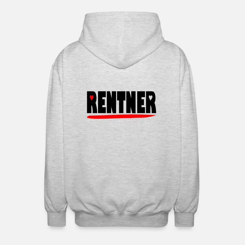 endlich Rentner - Unisex Kapuzenjacke - Hellgrau meliert