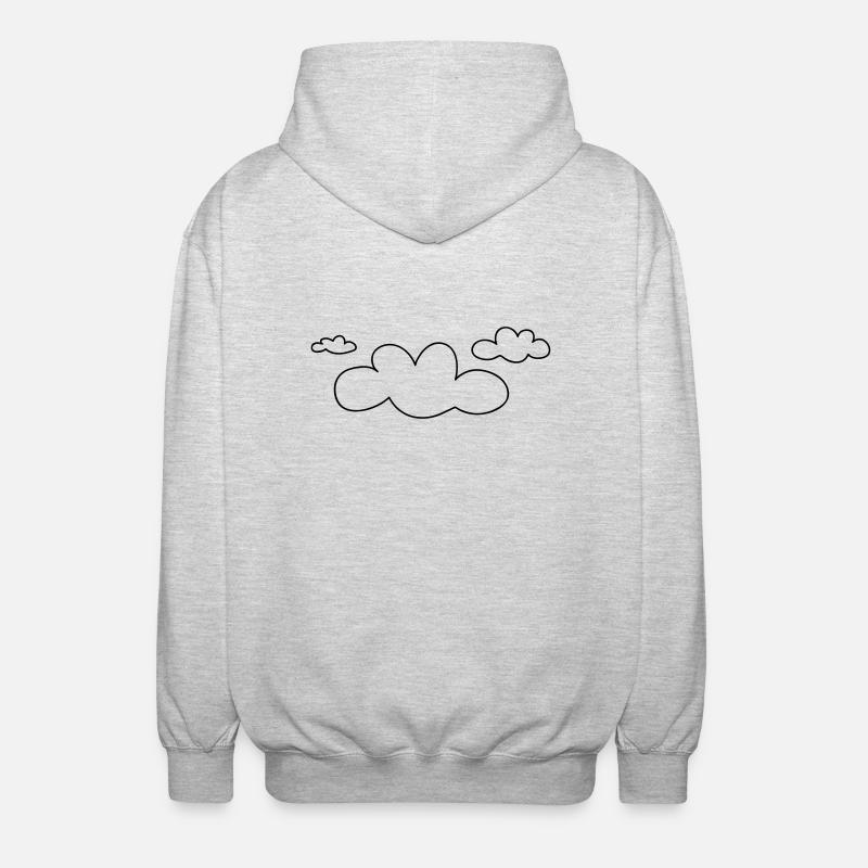 open_clouds - Unisex Kapuzenjacke - Hellgrau meliert
