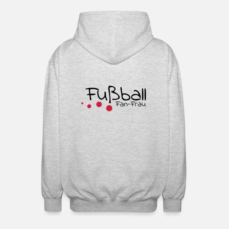 fußball - Unisex Kapuzenjacke - Hellgrau meliert