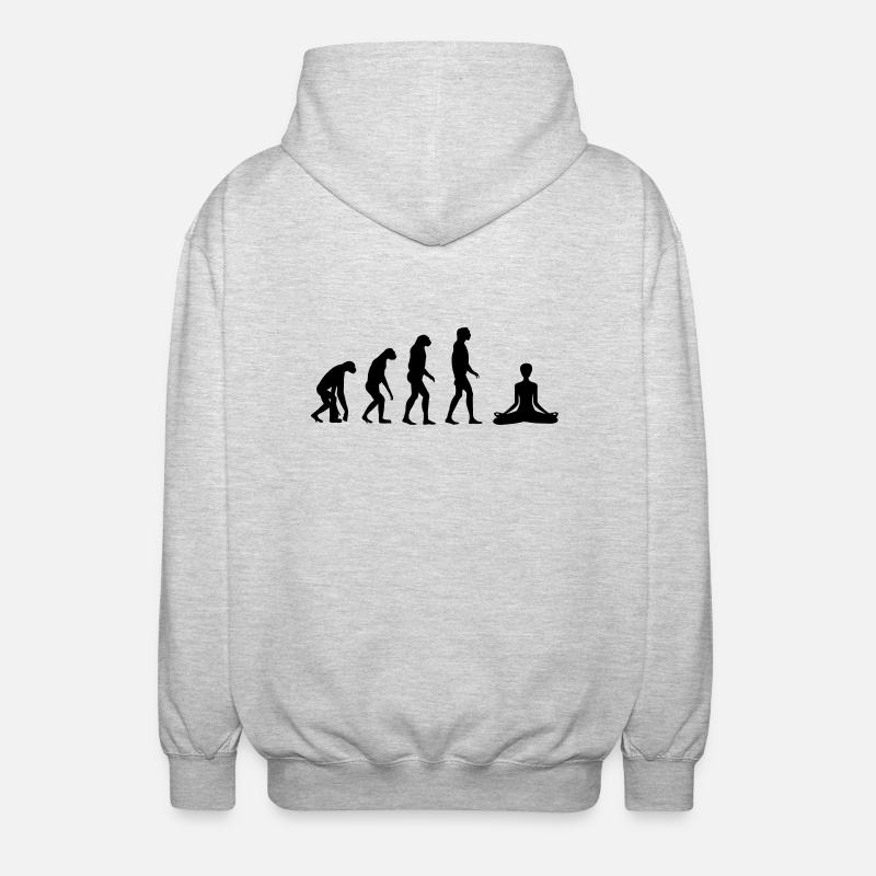 yoga evolution - Veste à capuche unisexe - gris clair chiné