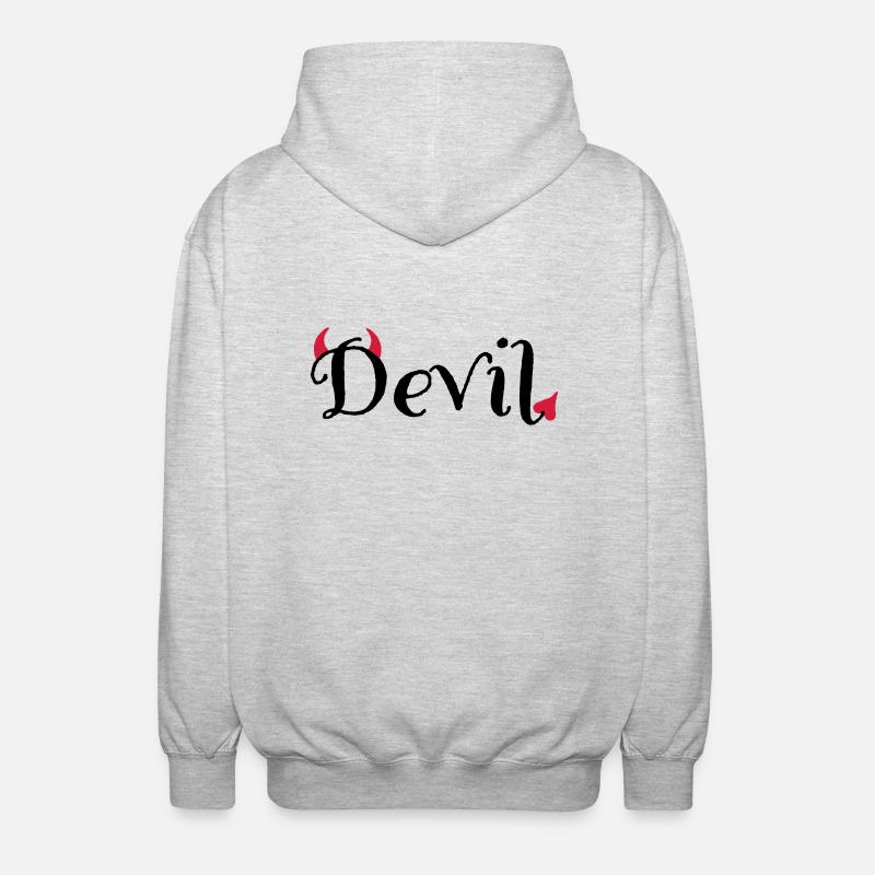 6061912 118998807 Devil - Unisex Kapuzenjacke - Hellgrau meliert