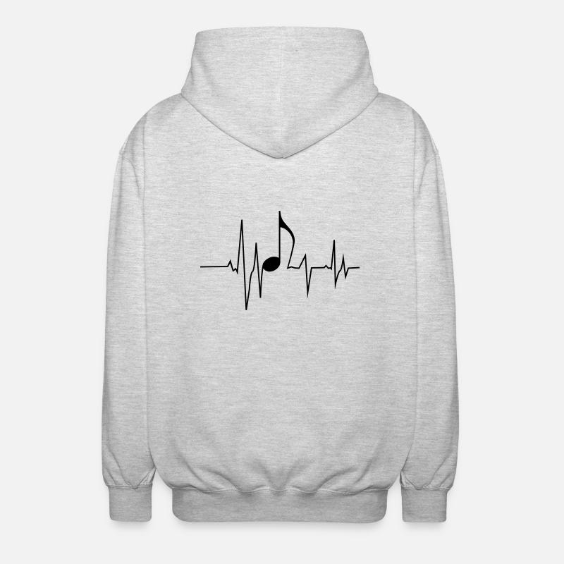 Fréquence musicale - Veste à capuche unisexe - gris clair chiné