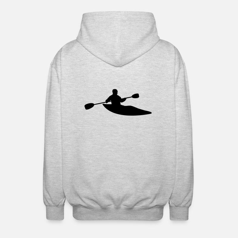Kajaking - Unisex Kapuzenjacke - Hellgrau meliert
