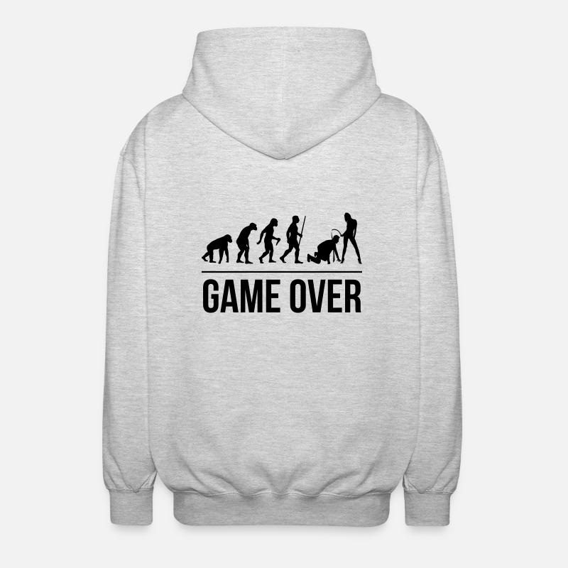 Game over - Veste à capuche unisexe - gris clair chiné