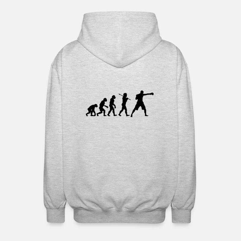Boxing Evolution - Unisex Hooded Jacket - light heather grey