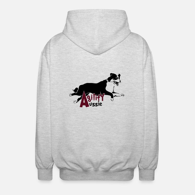 Agility Aussie - Unisex Kapuzenjacke - Hellgrau meliert