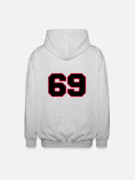 number69 - Unisex Kapuzenjacke - Hellgrau meliert
