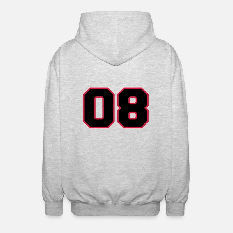 number08 - Unisex Hooded Jacket - light heather grey