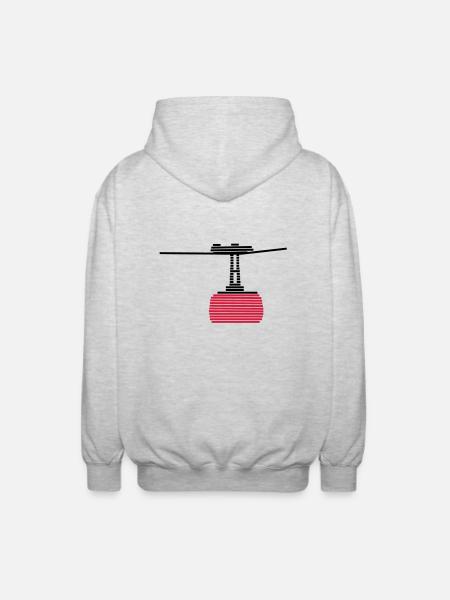 cable car - Unisex Hooded Jacket - light heather grey