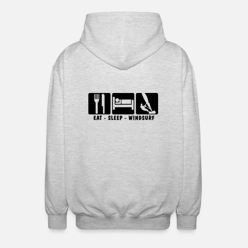 EAT SLEEP WINDSURF 3 - Unisex Kapuzenjacke - Hellgrau meliert