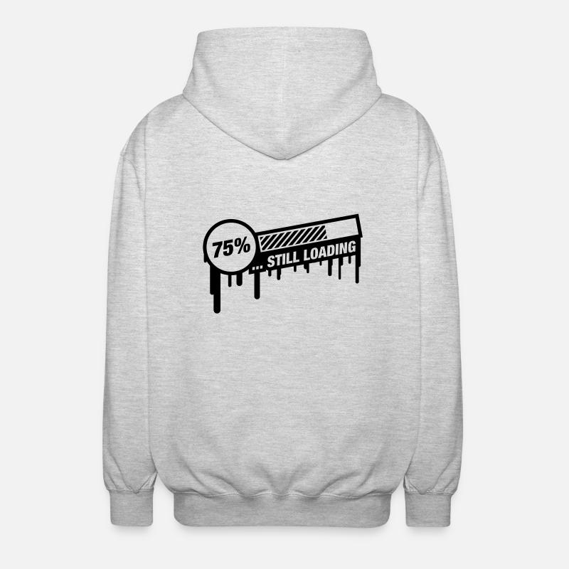 still_loading_graffiti_qu1 - Unisex Kapuzenjacke - Hellgrau meliert