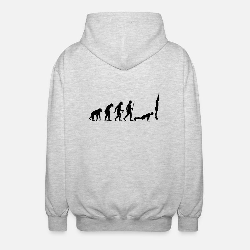 Evolution Burpee - Veste à capuche unisexe - gris clair chiné