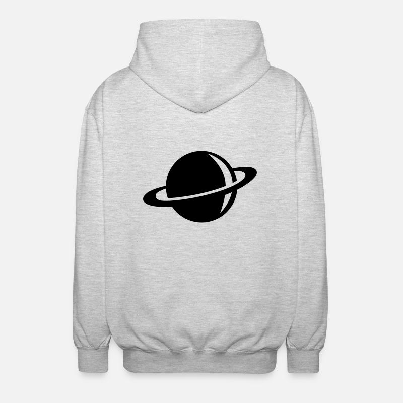 Saturne - Veste à capuche unisexe - gris clair chiné