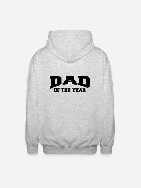Dad of the year - Unisex Kapuzenjacke - Hellgrau meliert