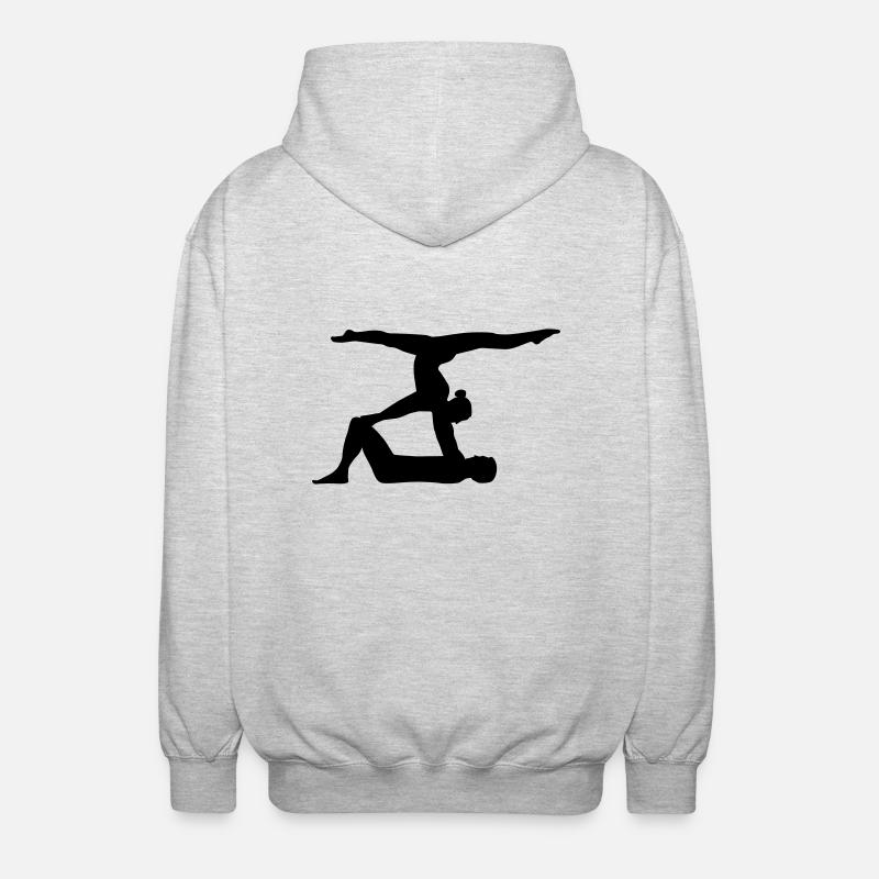 Acrobatie - Veste à capuche unisexe - gris clair chiné