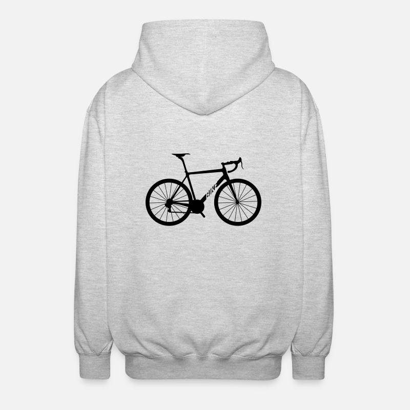 Fahrrad - Unisex Kapuzenjacke - Hellgrau meliert