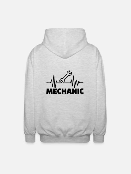 Mechanic - Unisex Hooded Jacket - light heather grey