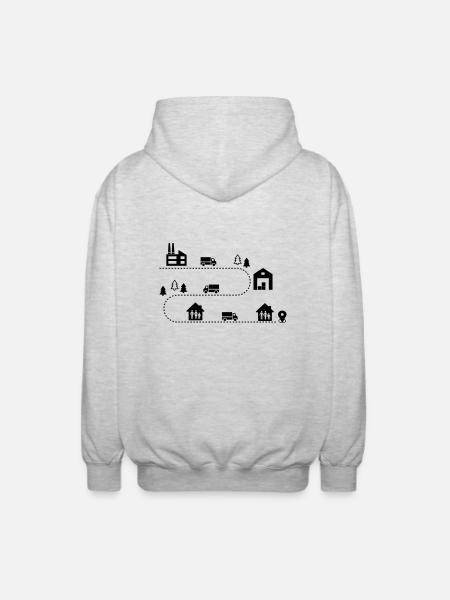 Logistics - Unisex Hooded Jacket - light heather grey