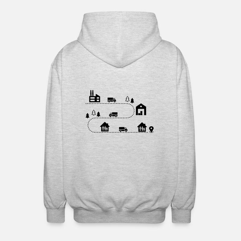 Logistics - Unisex Hooded Jacket - light heather grey
