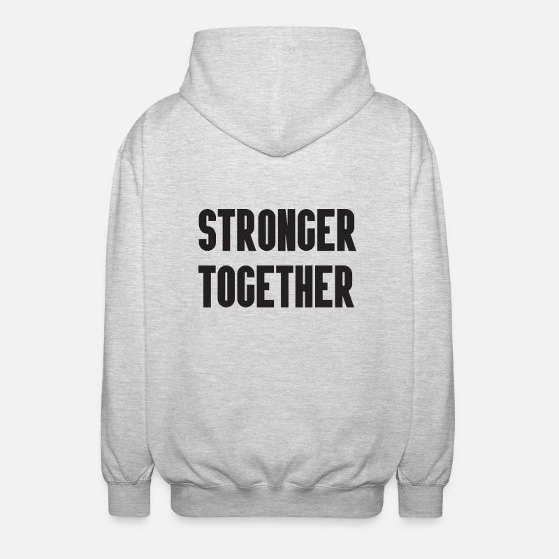 Plus forts ensemble - Veste à capuche unisexe - gris clair chiné