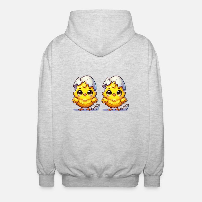 Chiecken Comic 2 - Unisex Hooded Jacket - light heather grey