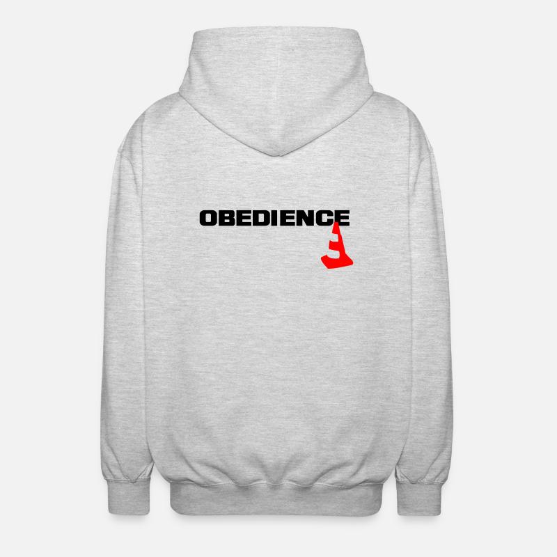 Obéissance avec des pylônes - Veste à capuche unisexe - gris clair chiné