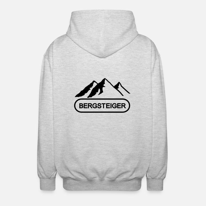 Bergsteiger - Unisex Kapuzenjacke - Hellgrau meliert