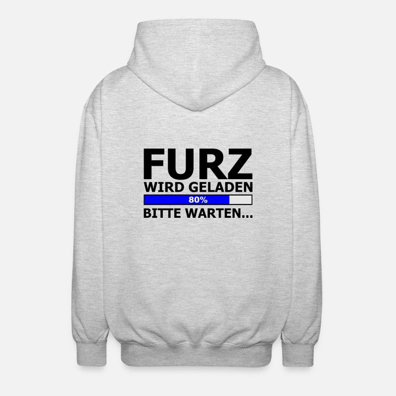 Fart Loading large - Unisex Hooded Jacket - light heather grey