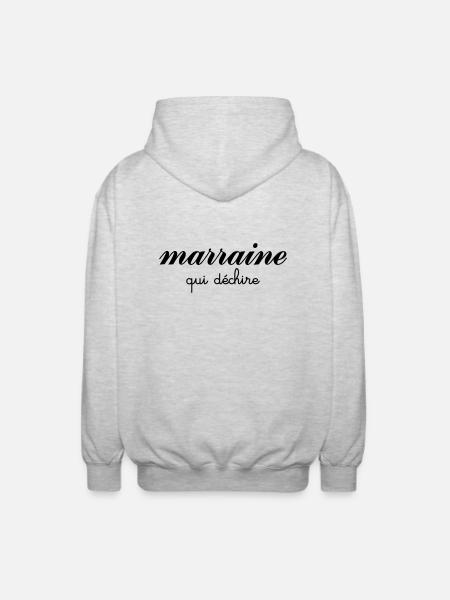 Marraine Qui Déchire - Veste à capuche unisexe - gris clair chiné