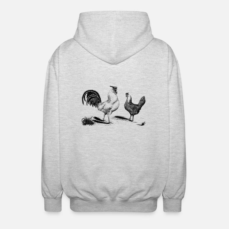 chicken237 - Unisex Kapuzenjacke - Hellgrau meliert