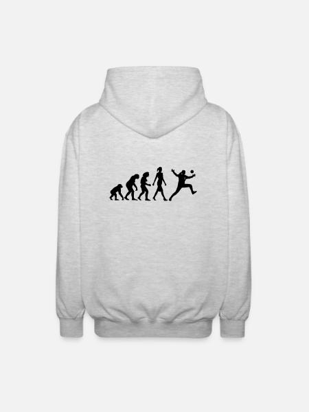 Evolution Handball Torhueterin - Unisex Kapuzenjacke - Hellgrau meliert