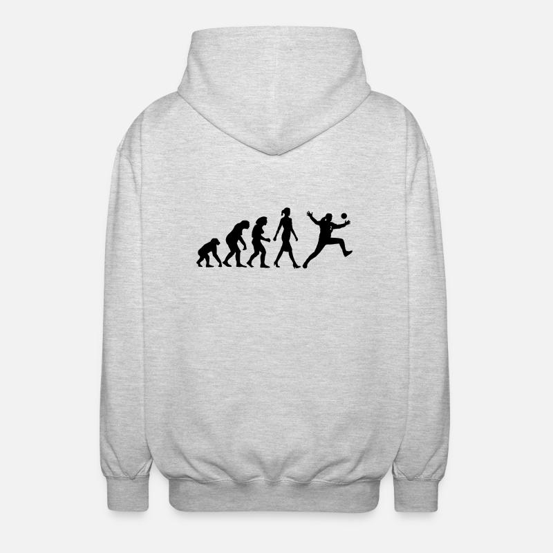 Evolution Handball Torhueterin - Unisex Kapuzenjacke - Hellgrau meliert