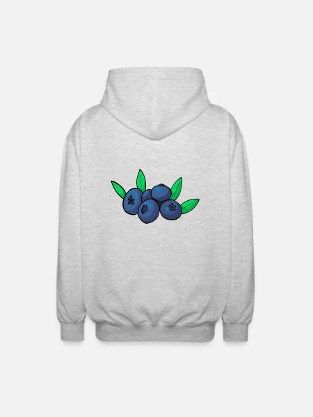 Blueberry Besing Blueberry Blackberry Veggie - Unisex Hooded Jacket - light heather grey
