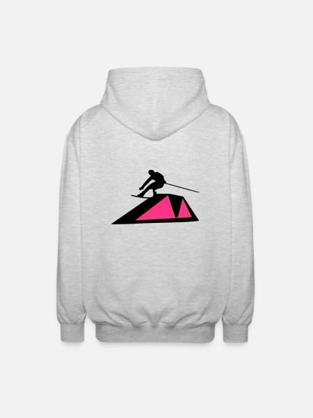 Wakeboarder/Wakeboard - Unisex Hooded Jacket - light heather grey