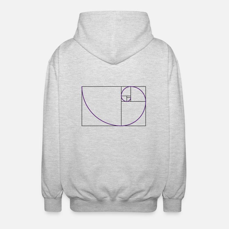 fibonacci - Unisex Hooded Jacket - light heather grey