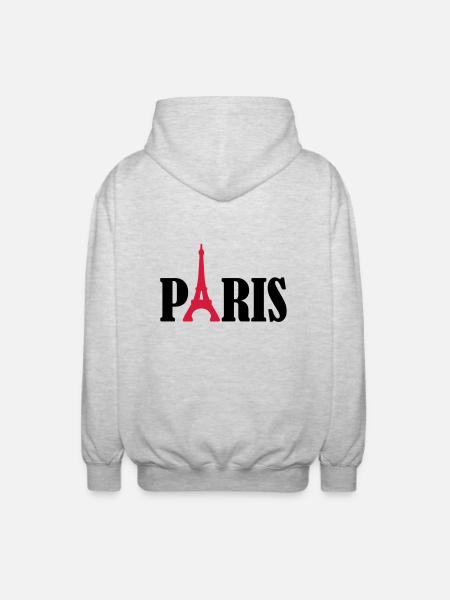 Paris - Unisex Hooded Jacket - light heather grey