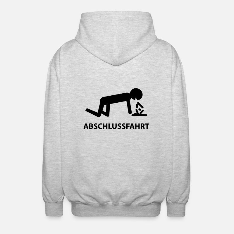 abschlussfahrt - Unisex Kapuzenjacke - Hellgrau meliert